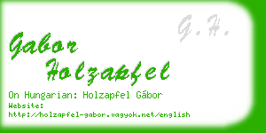 gabor holzapfel business card