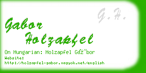 gabor holzapfel business card